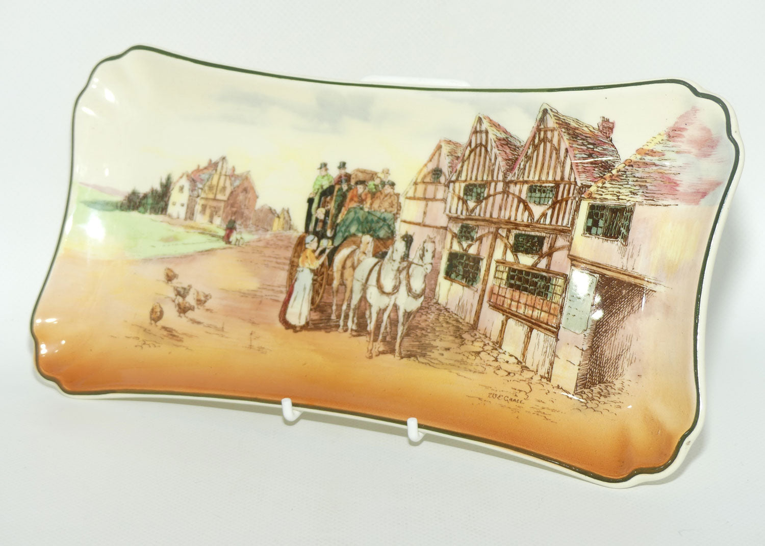 Royal Doulton Old English Coaching Scenes sandwich tray | 8099 | D6393 | #1