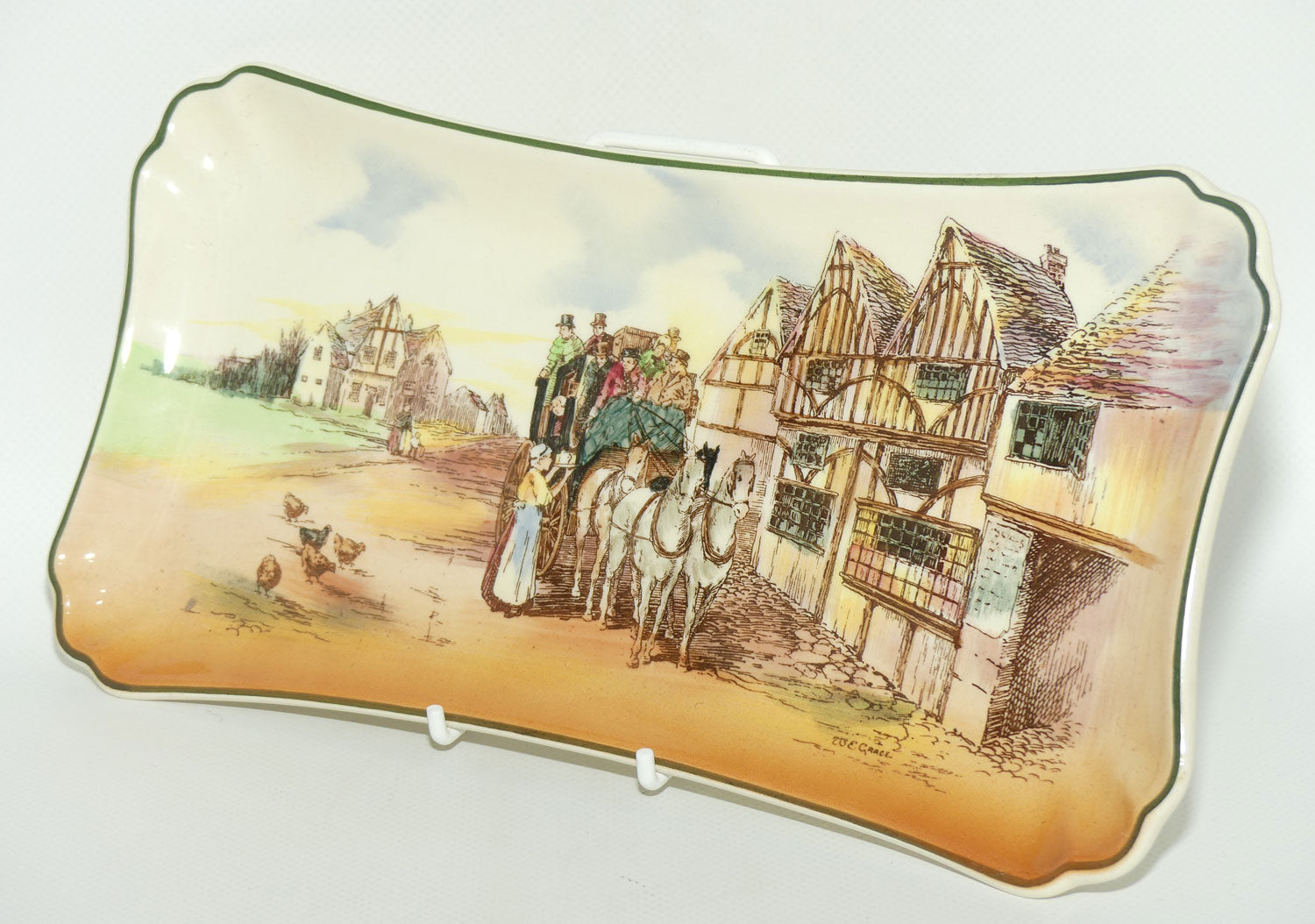 Royal Doulton Old English Coaching Scenes sandwich tray | 8099 | D6393 | #2