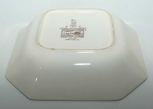 Royal Doulton Old English Coaching Scenes square bowl | D6393 | minor crazing