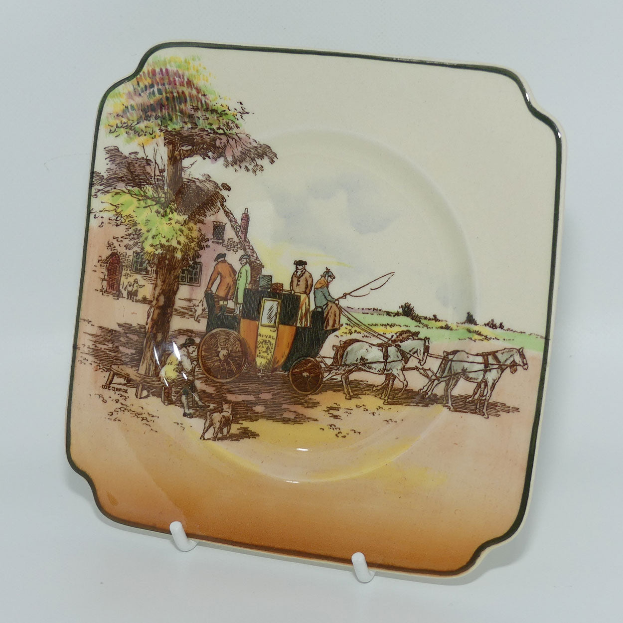 Royal Doulton Old English Coaching Scenes sandwich plate D6393
