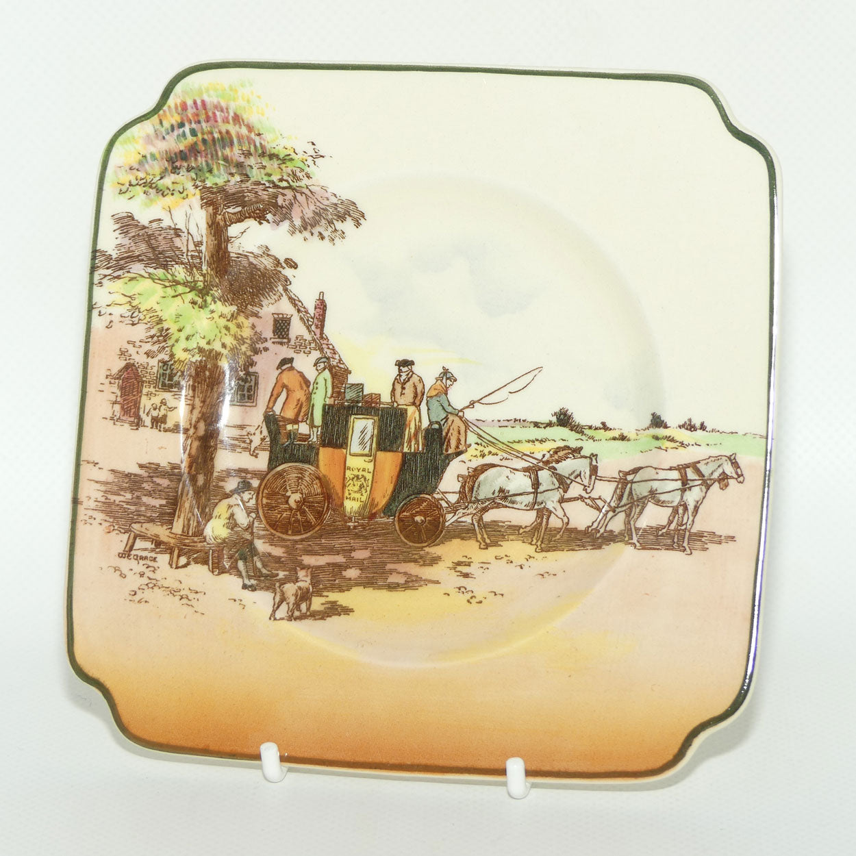 Royal Doulton Old English Coaching Scenes sandwich plate D6393