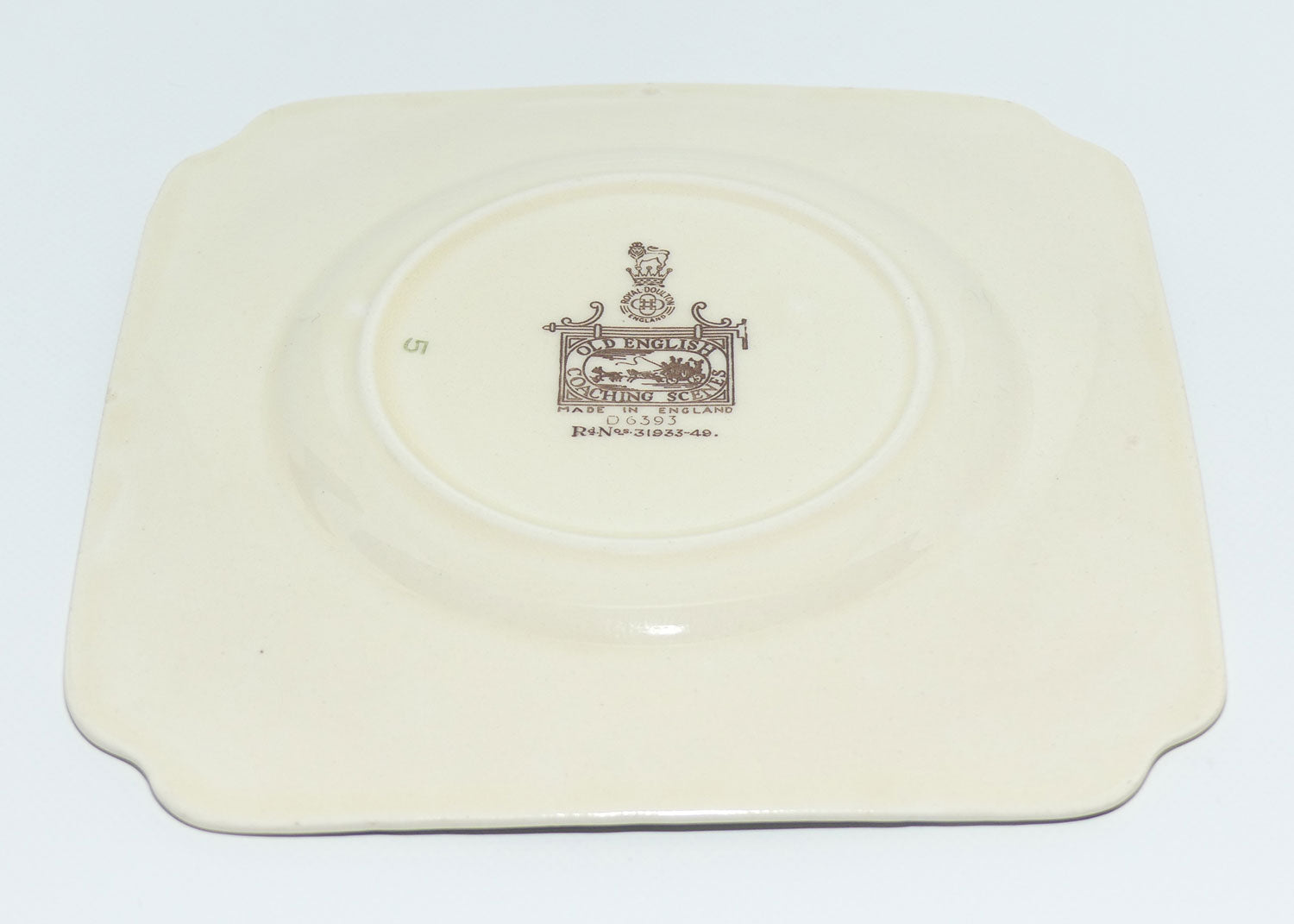 Royal Doulton Old English Coaching Scenes sandwich plate D6393