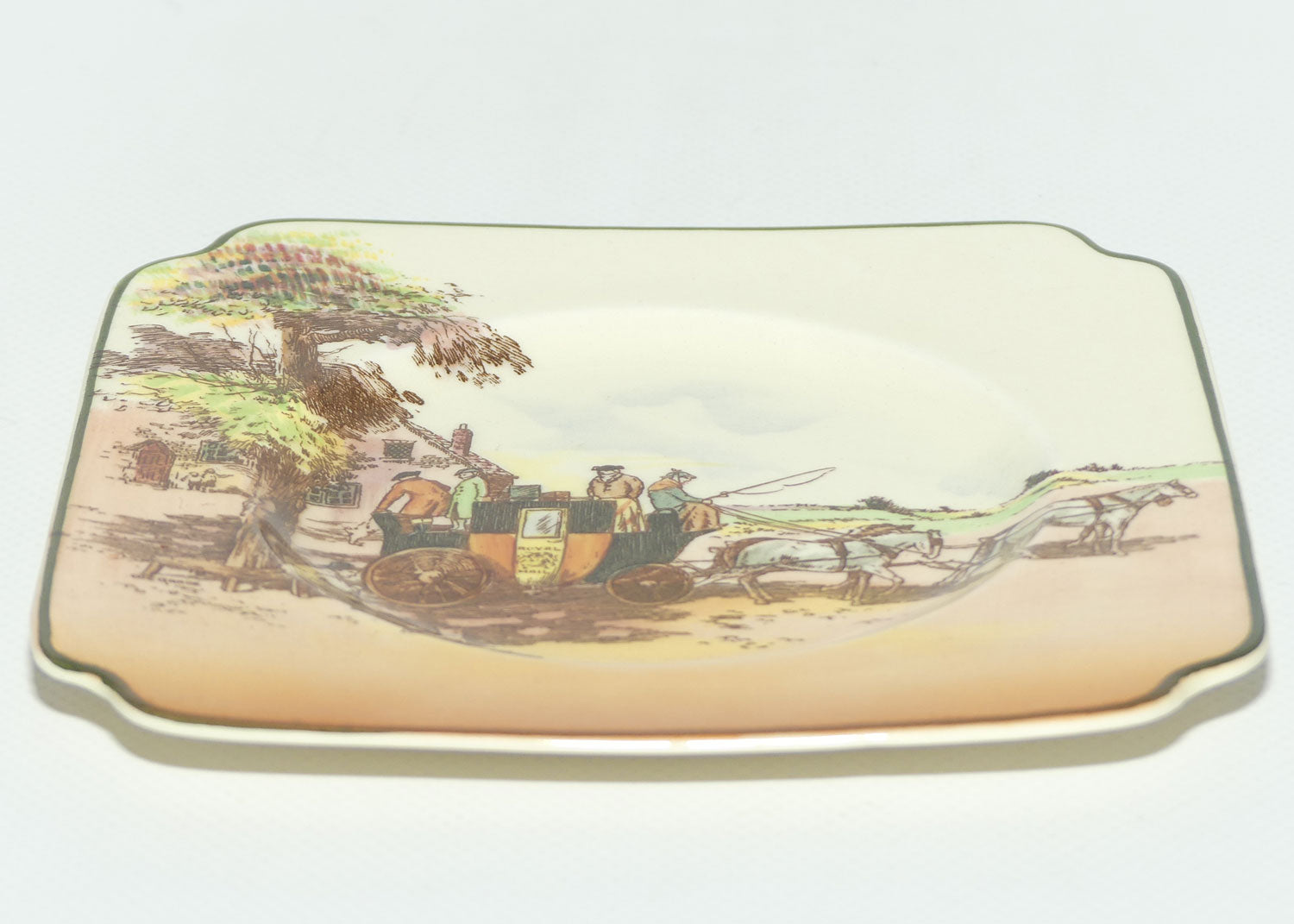Royal Doulton Old English Coaching Scenes sandwich plate D6393