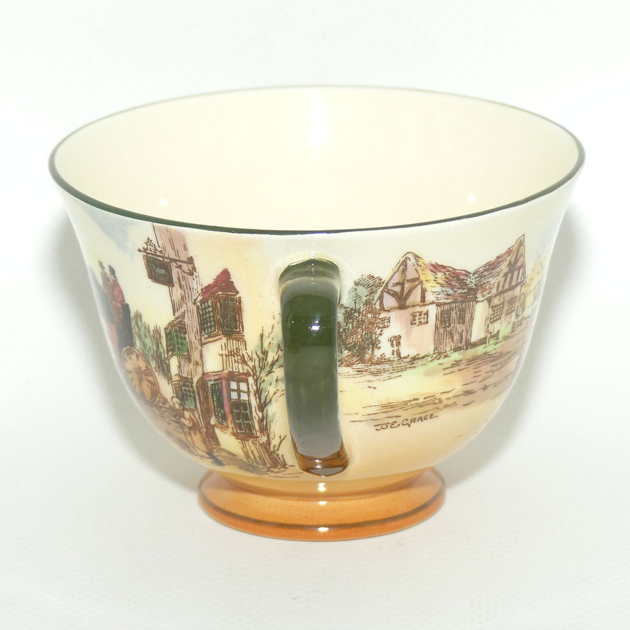 Royal Doulton Old English Coaching Scenes tea trio D6393