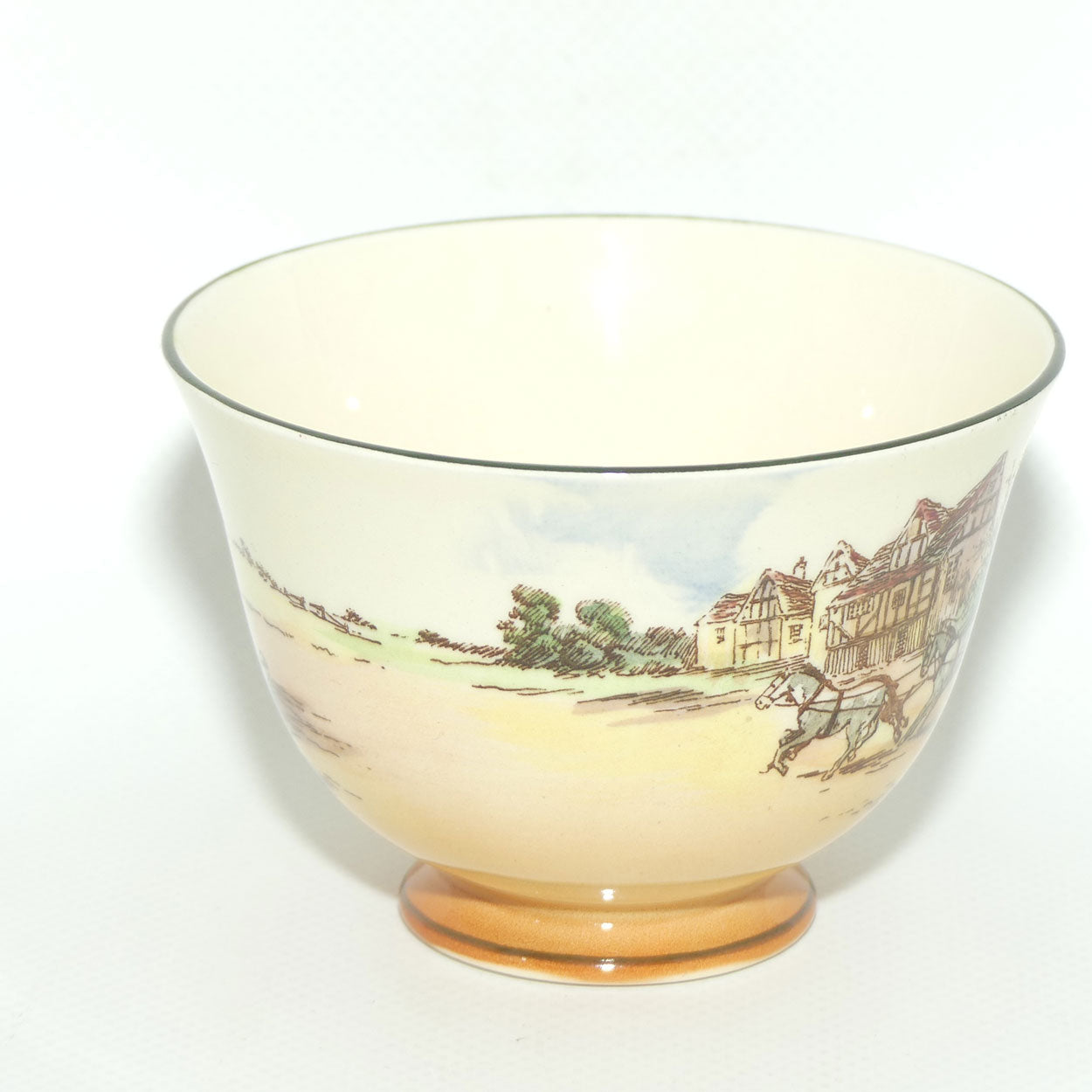 Royal Doulton Old English Coaching Scenes tea trio D6393