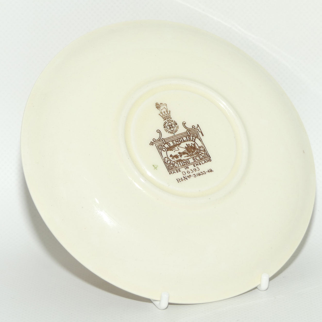 Royal Doulton Old English Coaching Scenes tea trio D6393