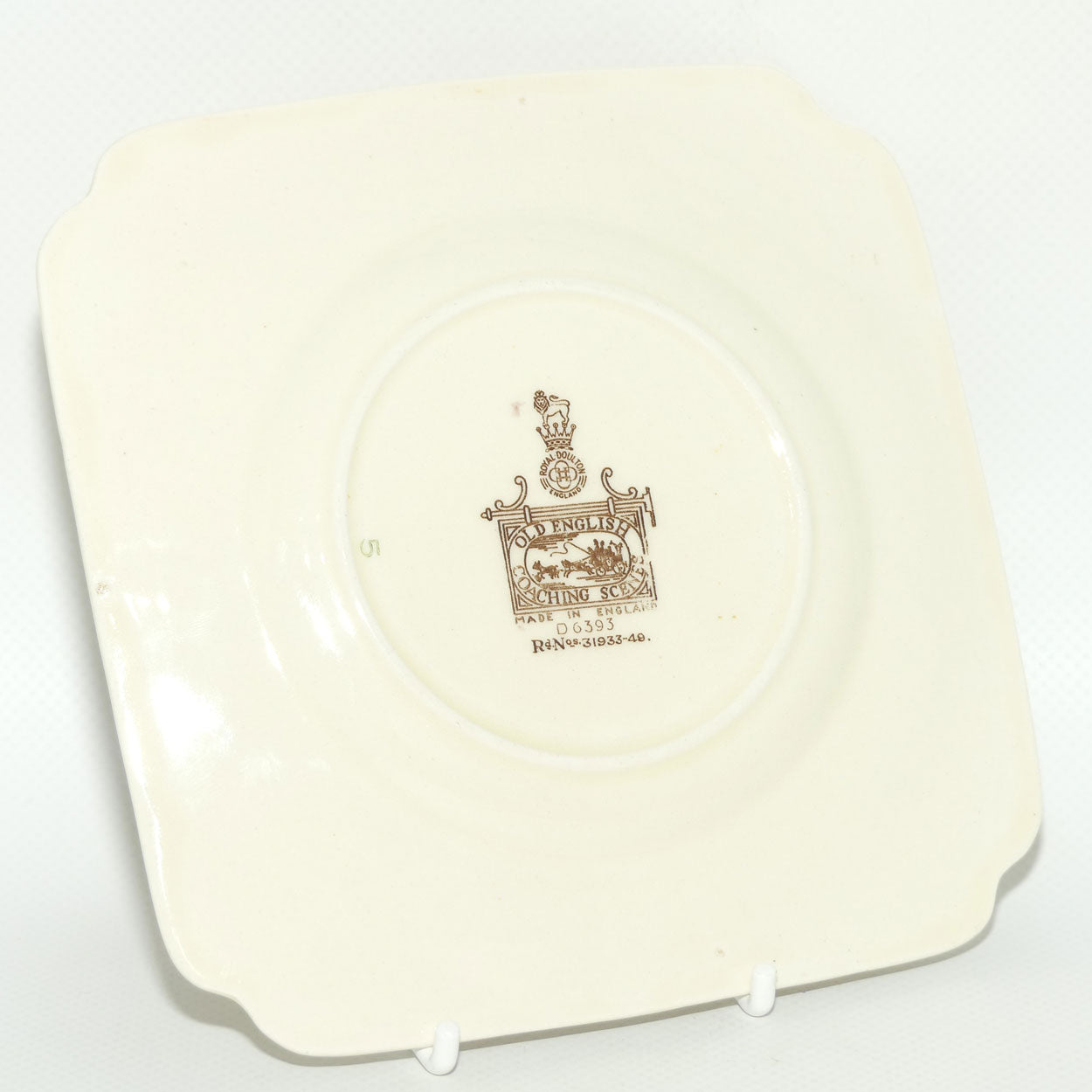 Royal Doulton Old English Coaching Scenes tea trio D6393