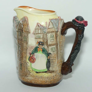 Royal Doulton Dickens G Low Relief Sairey Gamp jug with Hat and Umbrella handle D6395 | #1