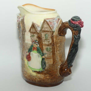 Royal Doulton Dickens G Low Relief Sairey Gamp jug with Hat and Umbrella handle D6395 | #2