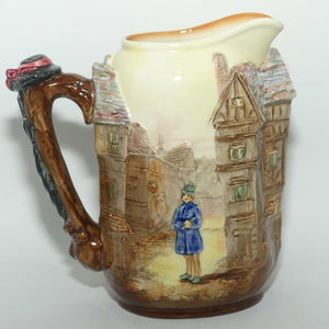 Royal Doulton Dickens G Low Relief Sairey Gamp jug with Hat and Umbrella handle D6395 | #2