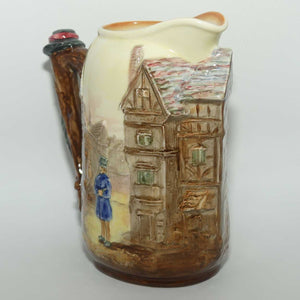 Royal Doulton Dickens G Low Relief Sairey Gamp jug with Hat and Umbrella handle D6395 | #2