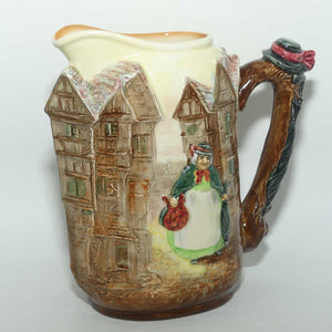 Royal Doulton Dickens G Low Relief Sairey Gamp jug with Hat and Umbrella handle D6395 | #2