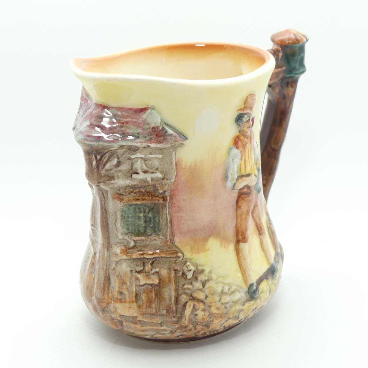 Royal Doulton Dickens G Low Relief Sam Weller jug Lamp handle D6398