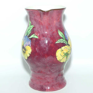 Royal Doulton Pansy D6402 large jug | Flowers on Mottled Background