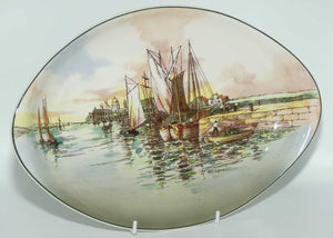 Royal Doulton Home Waters oval handled tray D6434 | Large