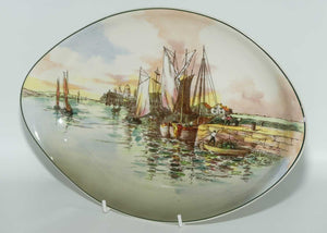 Royal Doulton Home Waters oval handled tray D6434 | Large