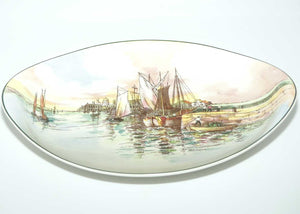 Royal Doulton Home Waters oval handled tray D6434 | Large