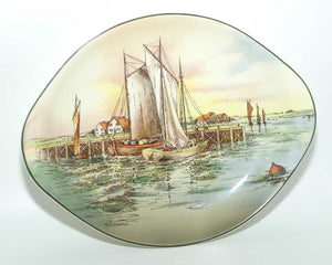 Royal Doulton Home Waters oval handled tray D6434 | Shape 8383