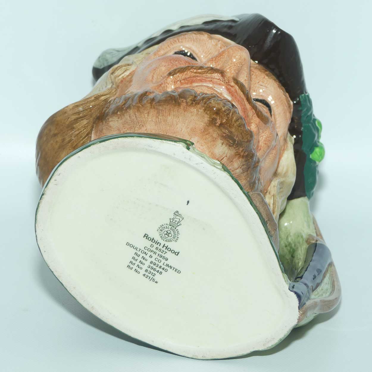 D6527 Royal Doulton large character jug Robin Hood | later stamp