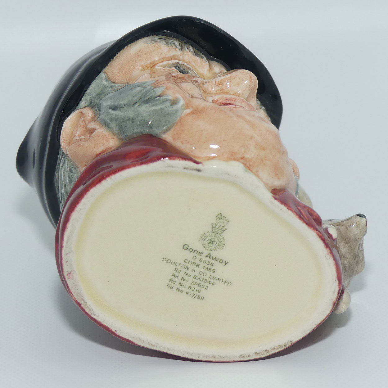 D6538 Royal Doulton small character jug Gone Away | smoothed