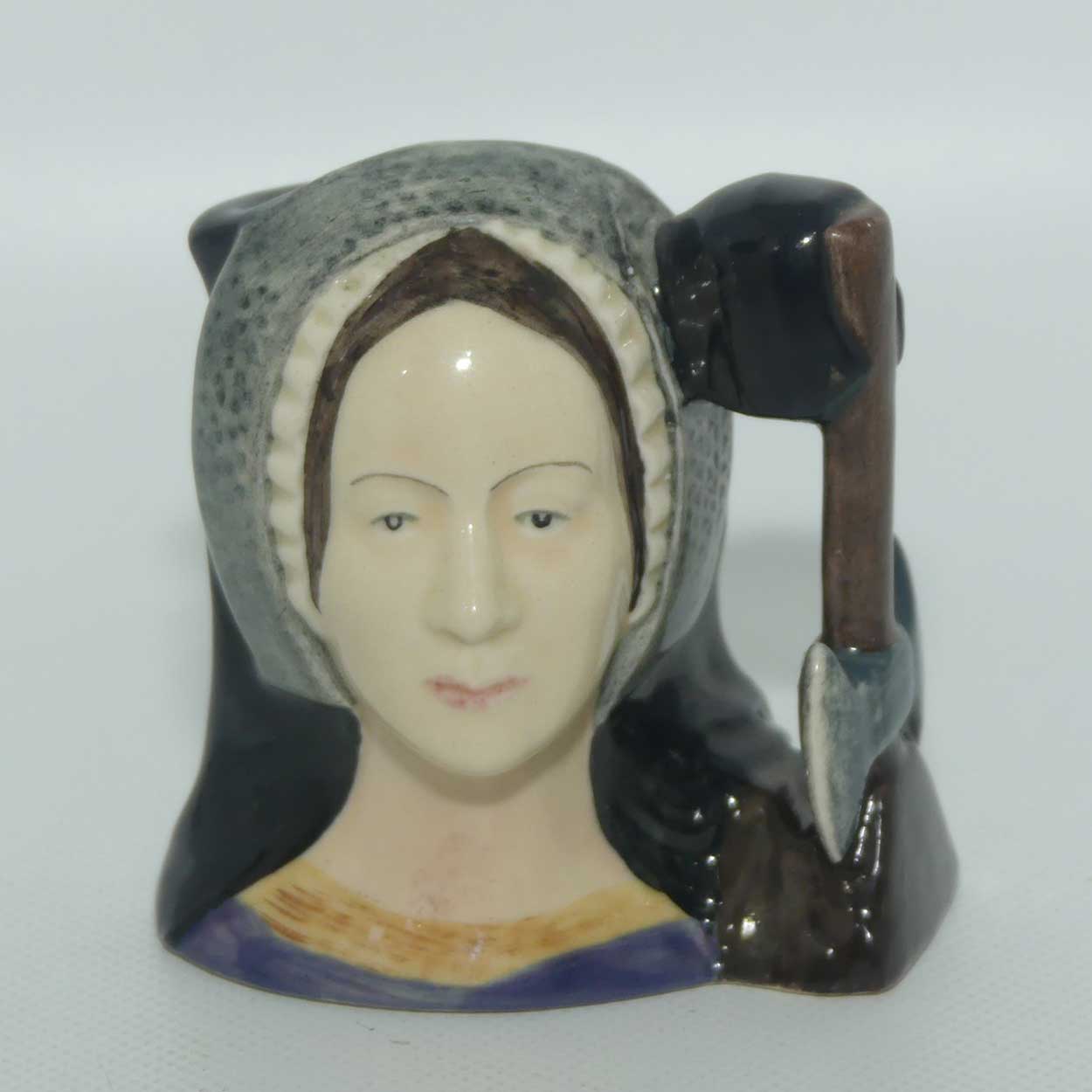 D6651 Royal Doulton miniature character jug Anne Boleyn