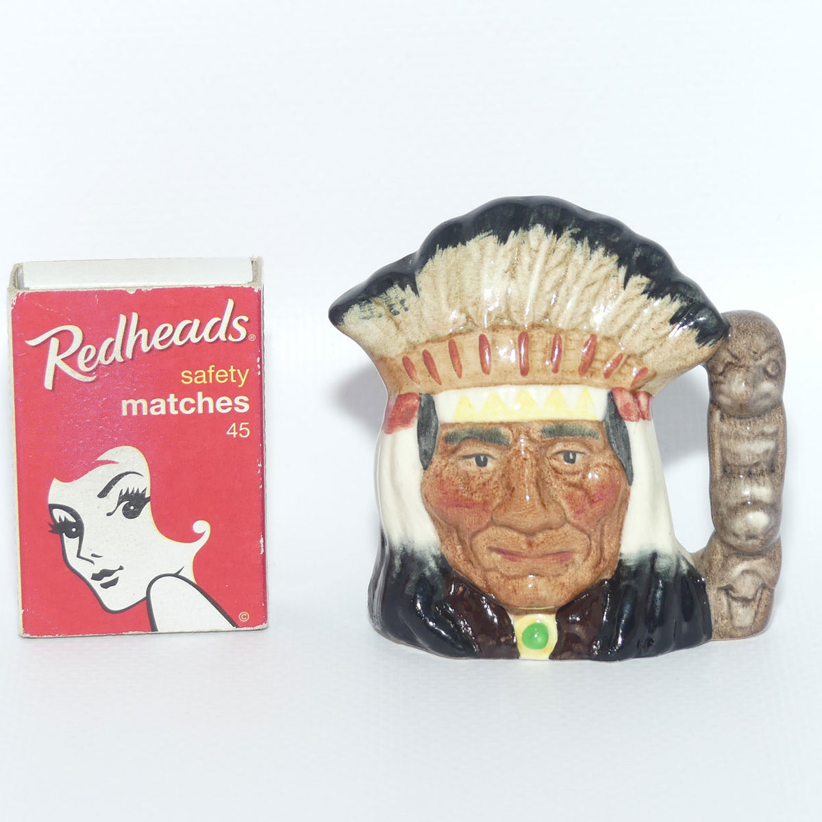D6665 Royal Doulton miniature character jug North American Indian