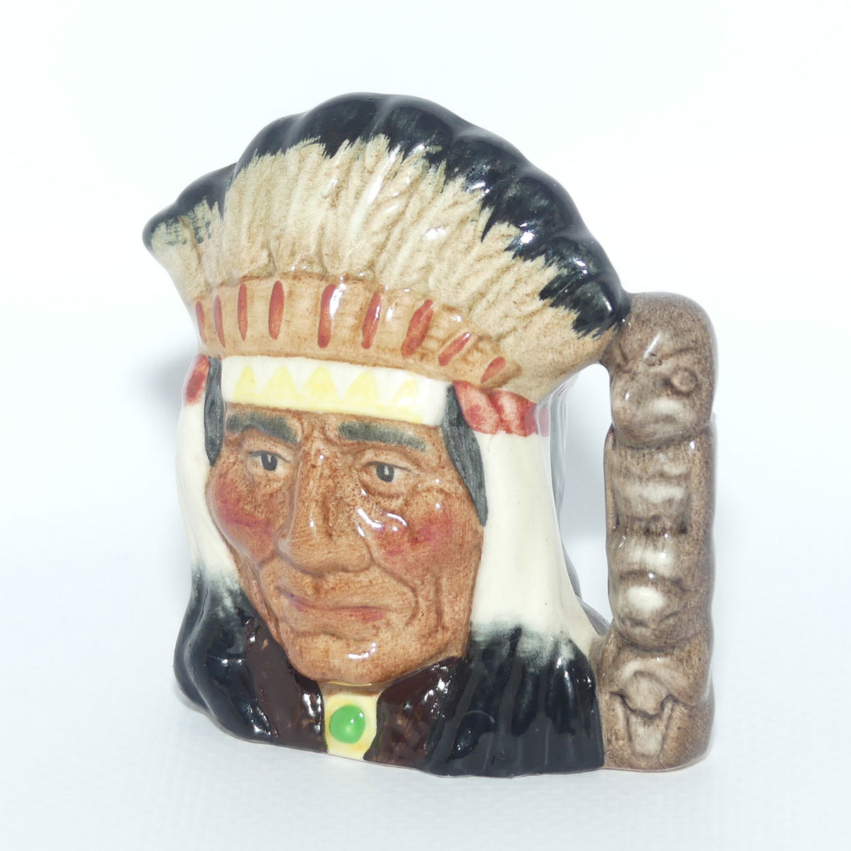 D6665 Royal Doulton miniature character jug North American Indian