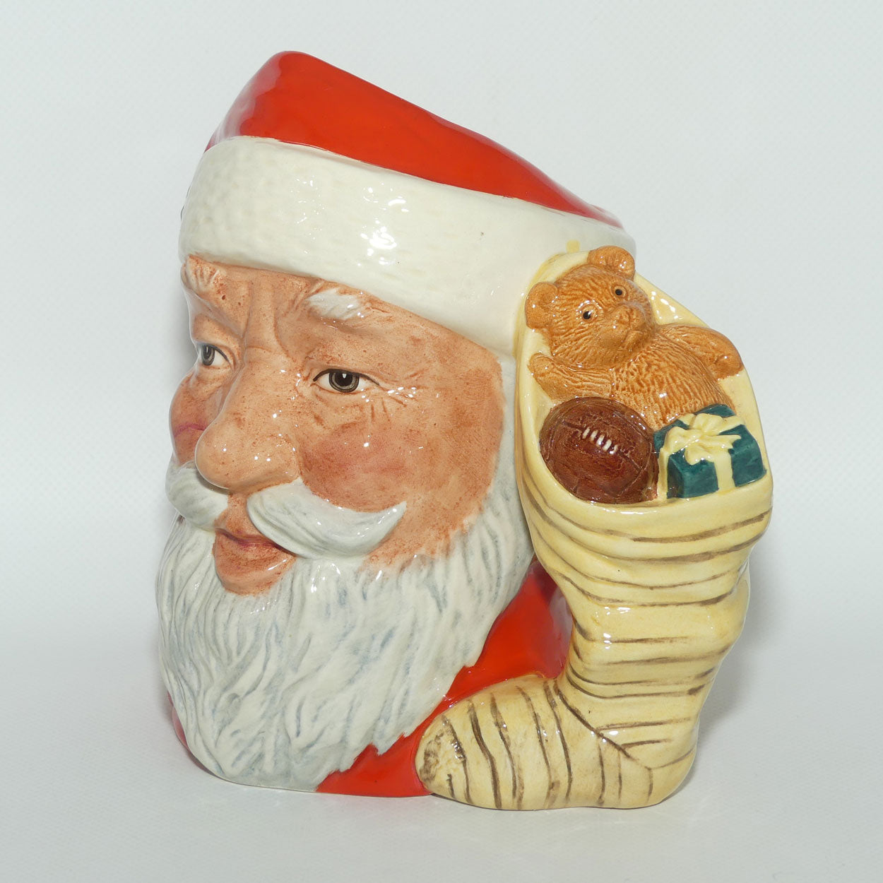 D6690 Royal Doulton large character jug Santa Claus | Sack of Toys handle