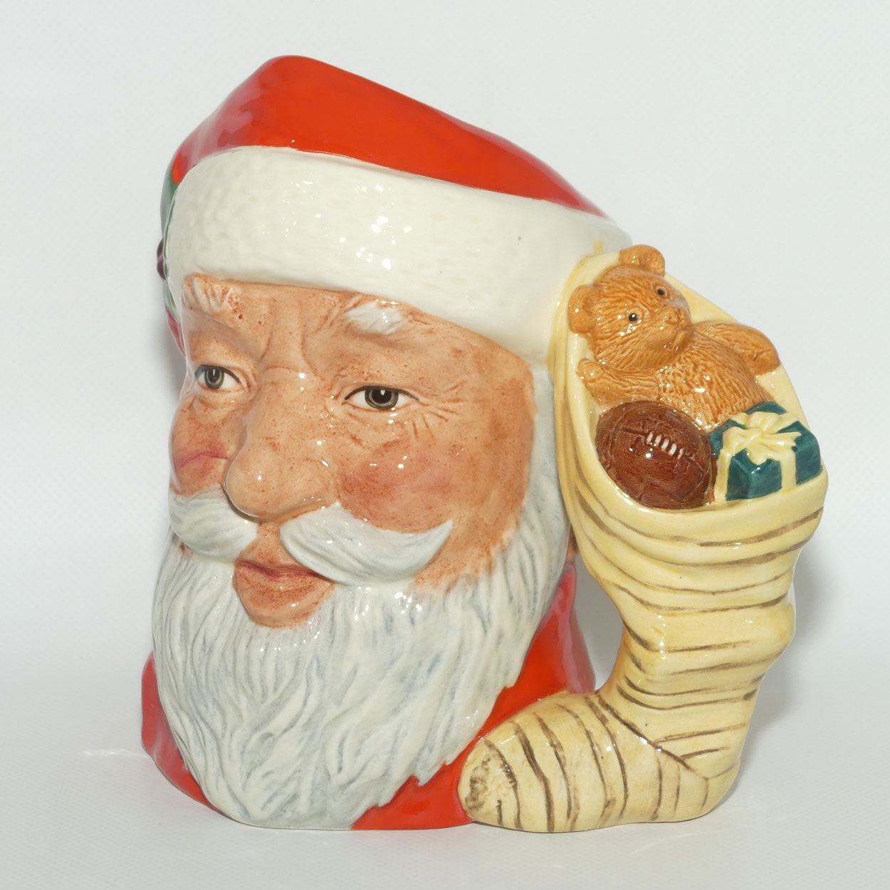 D6690 Royal Doulton large character jug Santa Claus | Sack of Toys handle
