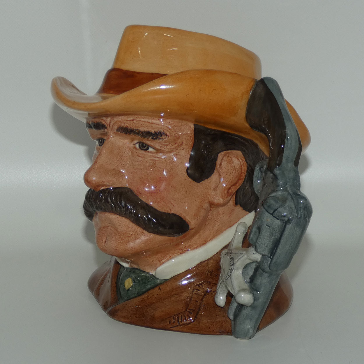d6711-royal-doulton-mid-size-character-jug-wyatt-earp-decorating-sample
