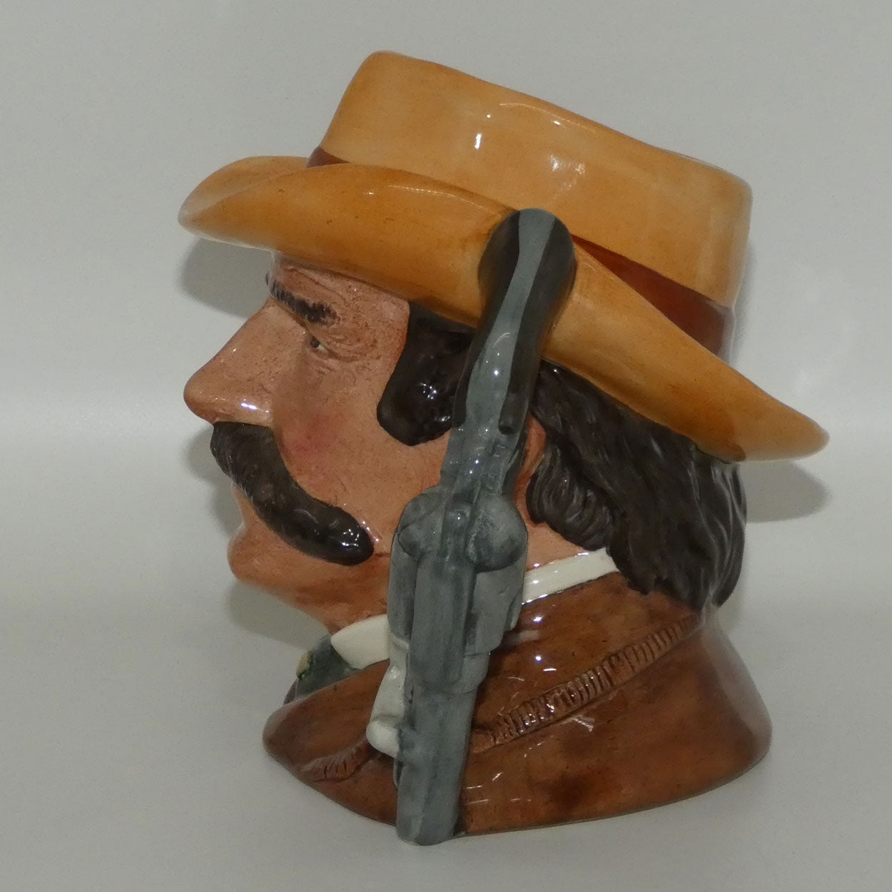 d6711-royal-doulton-mid-size-character-jug-wyatt-earp-decorating-sample