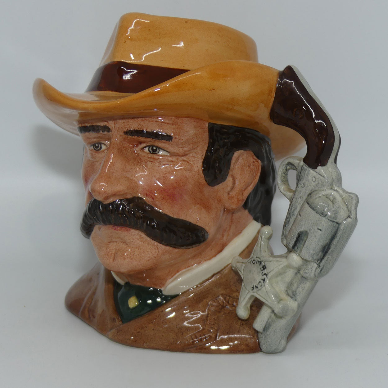 D6711 Royal Doulton mid size character jug Wyatt Earp