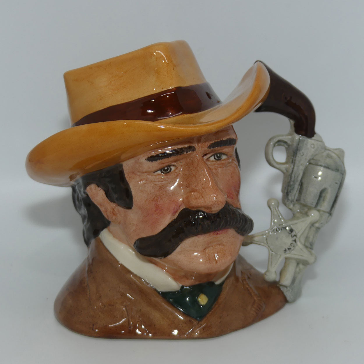 D6711 Royal Doulton mid size character jug Wyatt Earp