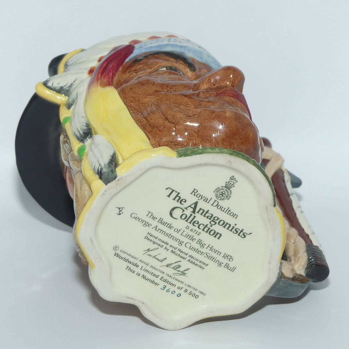 D6712 Royal Doulton large character jug George Custer and Sitting Bull | LE 3600