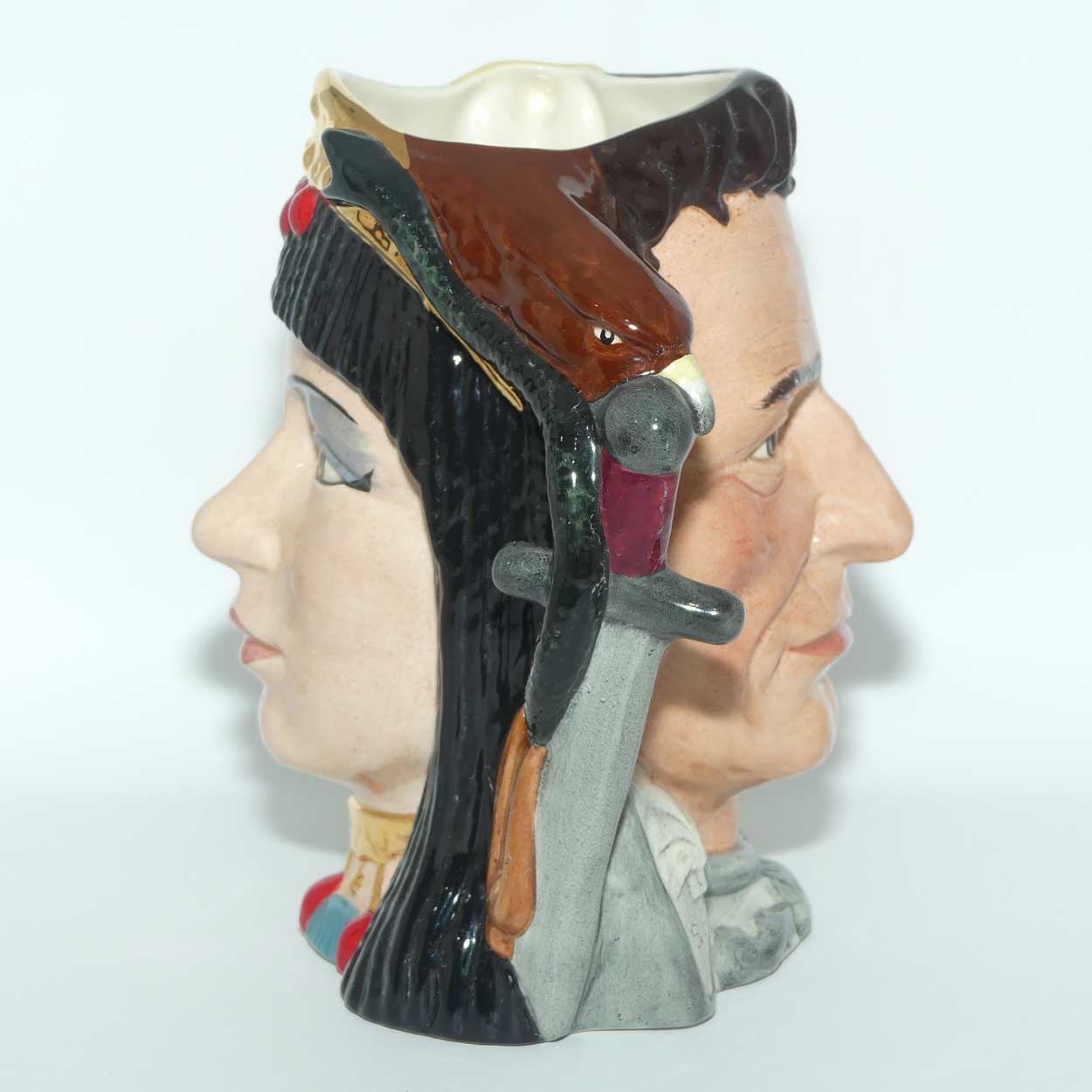 D6728 Royal Doulton large double sided character jug Antony and Cleopatra | Star Crossed Lovers | LE 4017