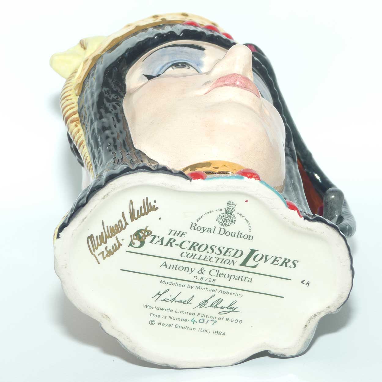 D6728 Royal Doulton large double sided character jug Antony and Cleopatra | Star Crossed Lovers | LE 4017