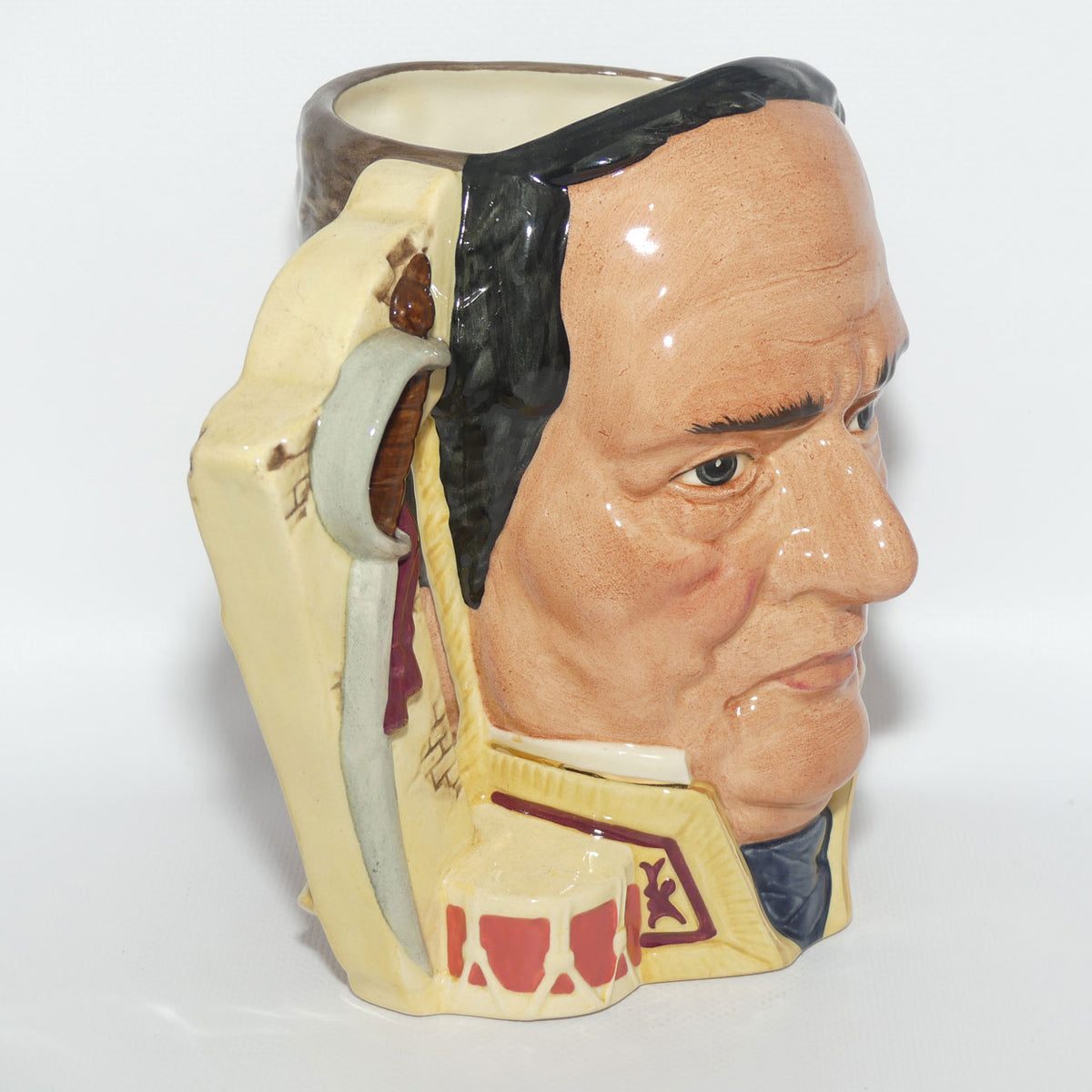 D6729 Royal Doulton large character jug Davy Crockett and Antonio Lopez De Santa Anna | LE 2023