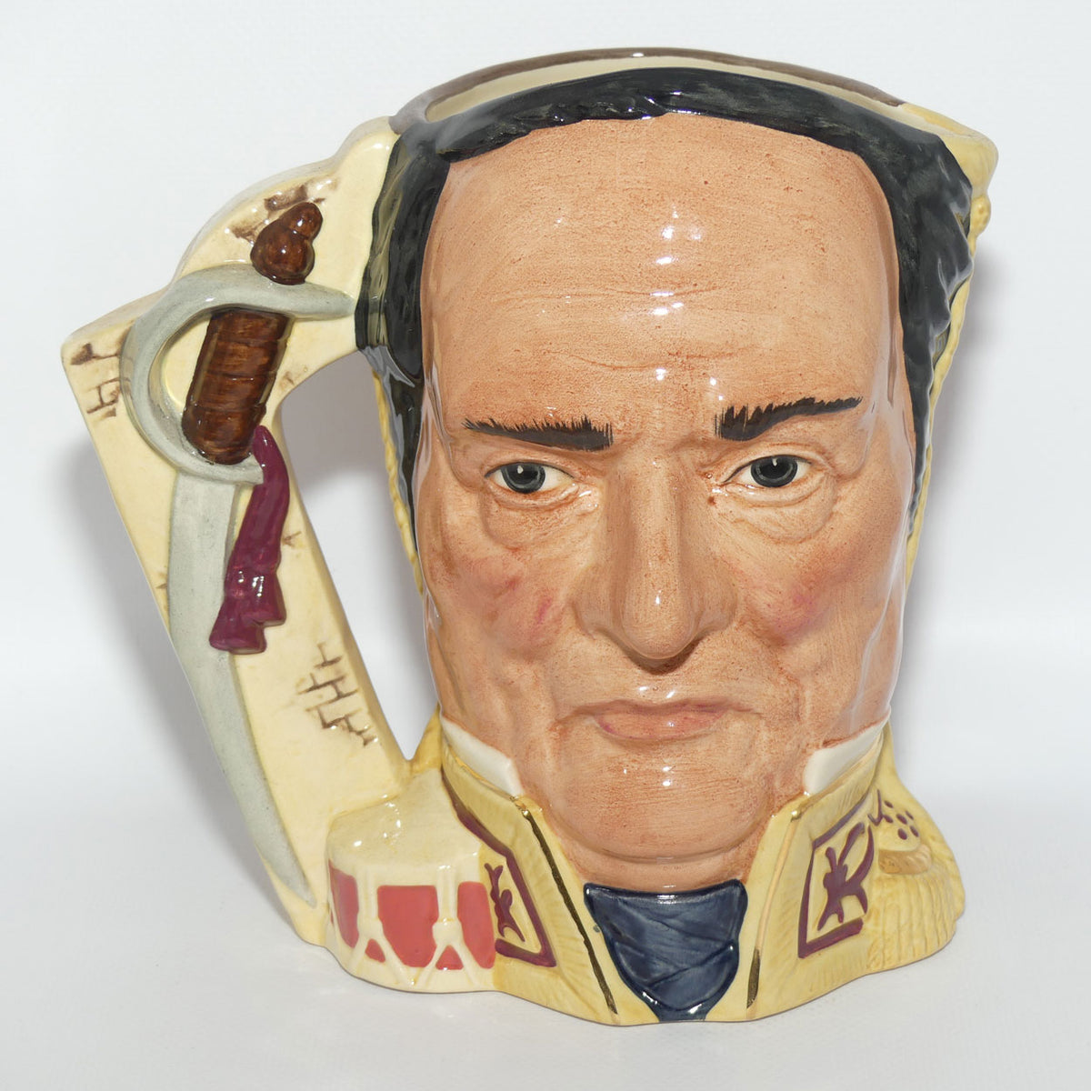 D6729 Royal Doulton large character jug Davy Crockett and Antonio Lopez De Santa Anna | LE 2023