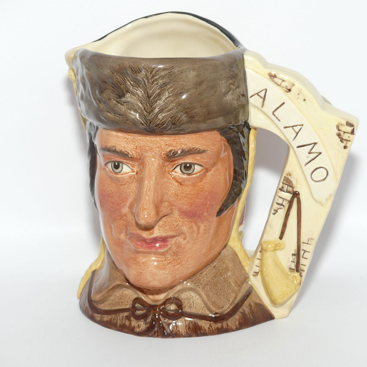 D6729 Royal Doulton large character jug Davy Crockett and Antonio Lopez De Santa Anna | LE 3451