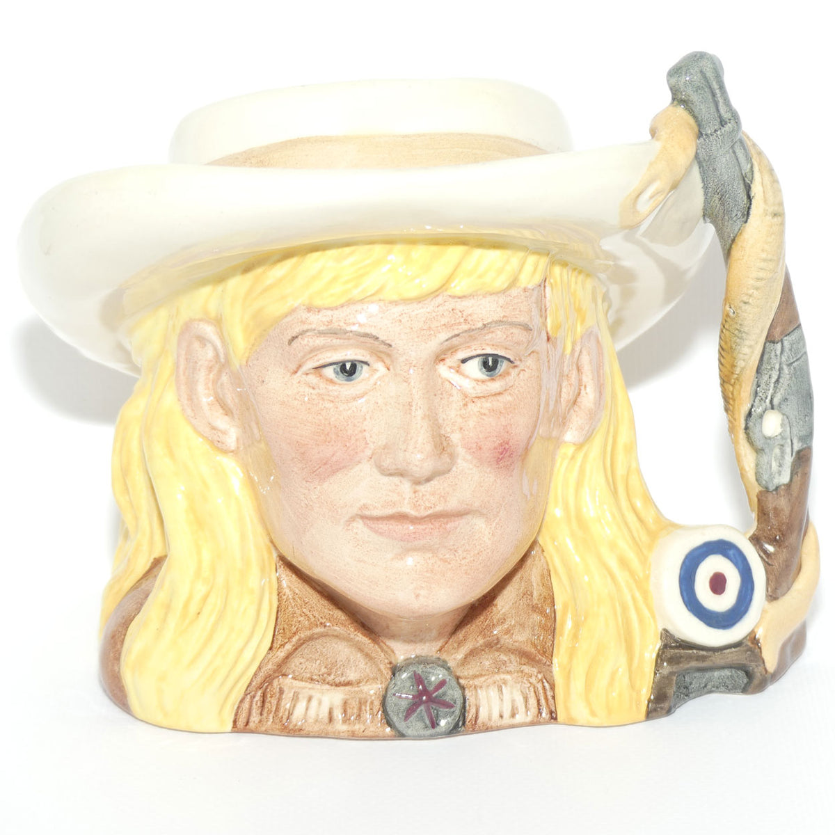 D6732 Royal Doulton mid size character jug Annie Oakley | #1