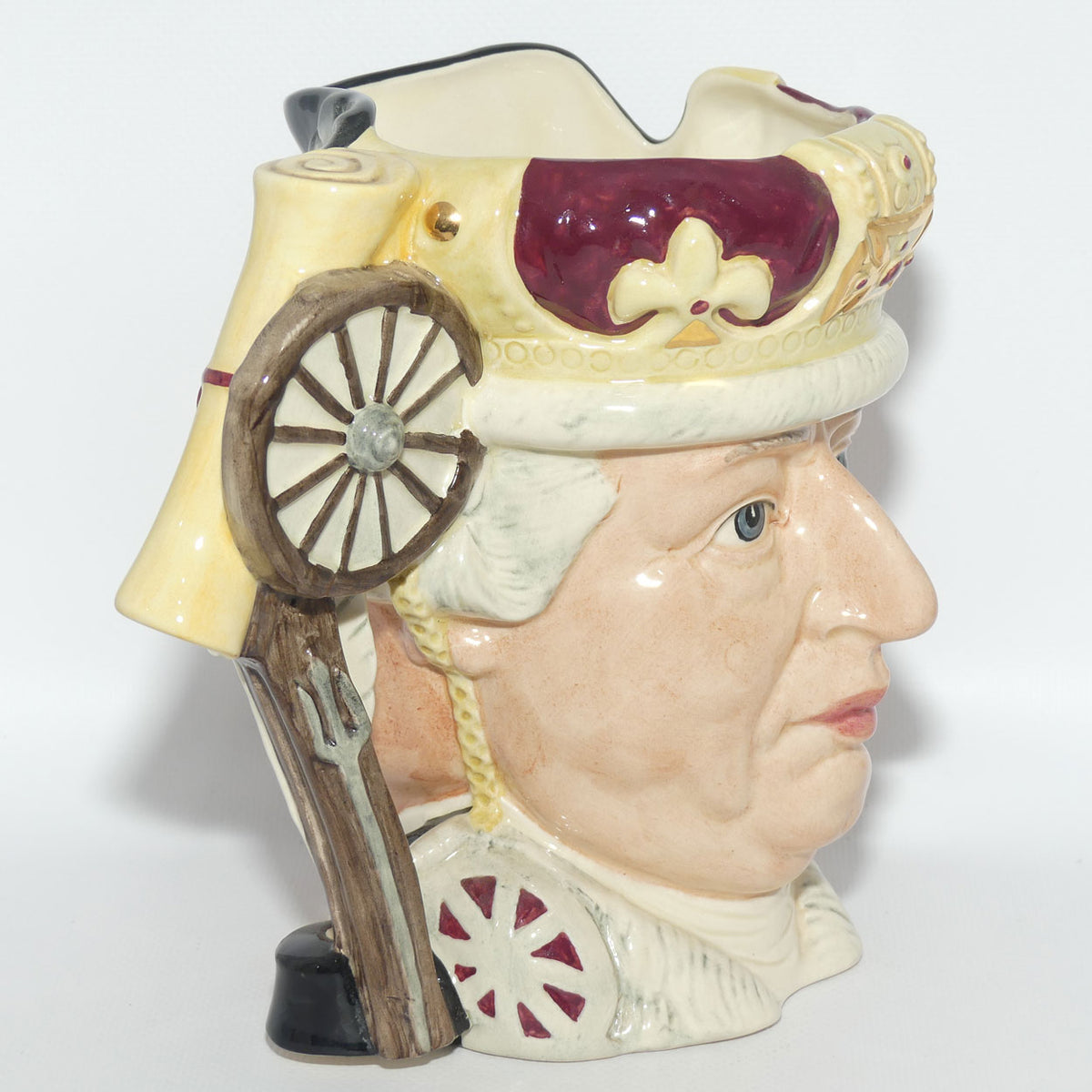 D6749 Royal Doulton large double sided character jug George III and George Washington | LE 3136/9500