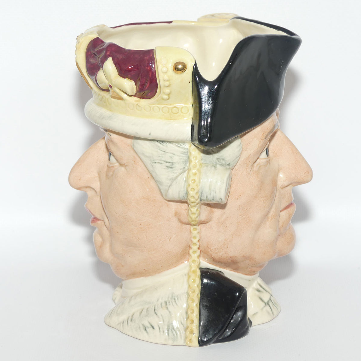 D6749 Royal Doulton large double sided character jug George III and George Washington | LE 3136/9500