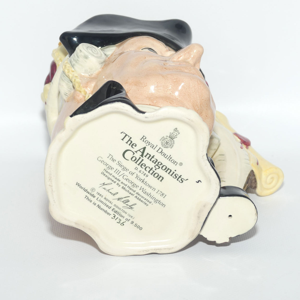 D6749 Royal Doulton large double sided character jug George III and George Washington | LE 3136/9500