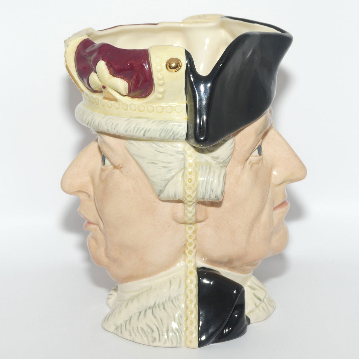 D6749 Royal Doulton large double sided character jug George III and George Washington | LE 6500