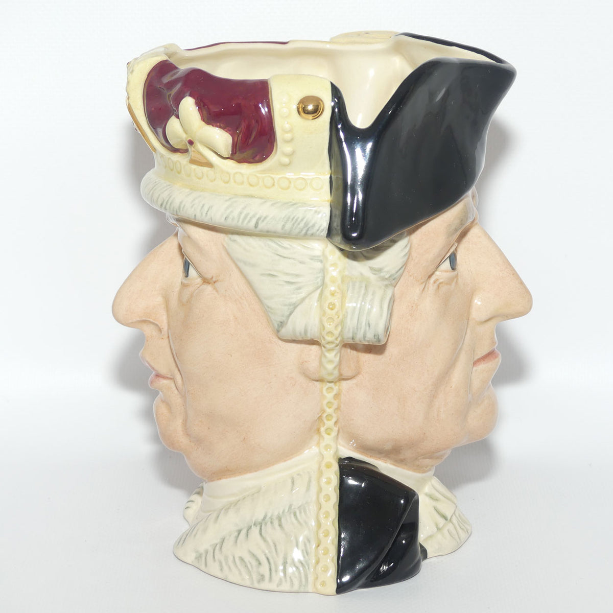 D6749 Royal Doulton large double sided character jug George III and George Washington | LE 6500