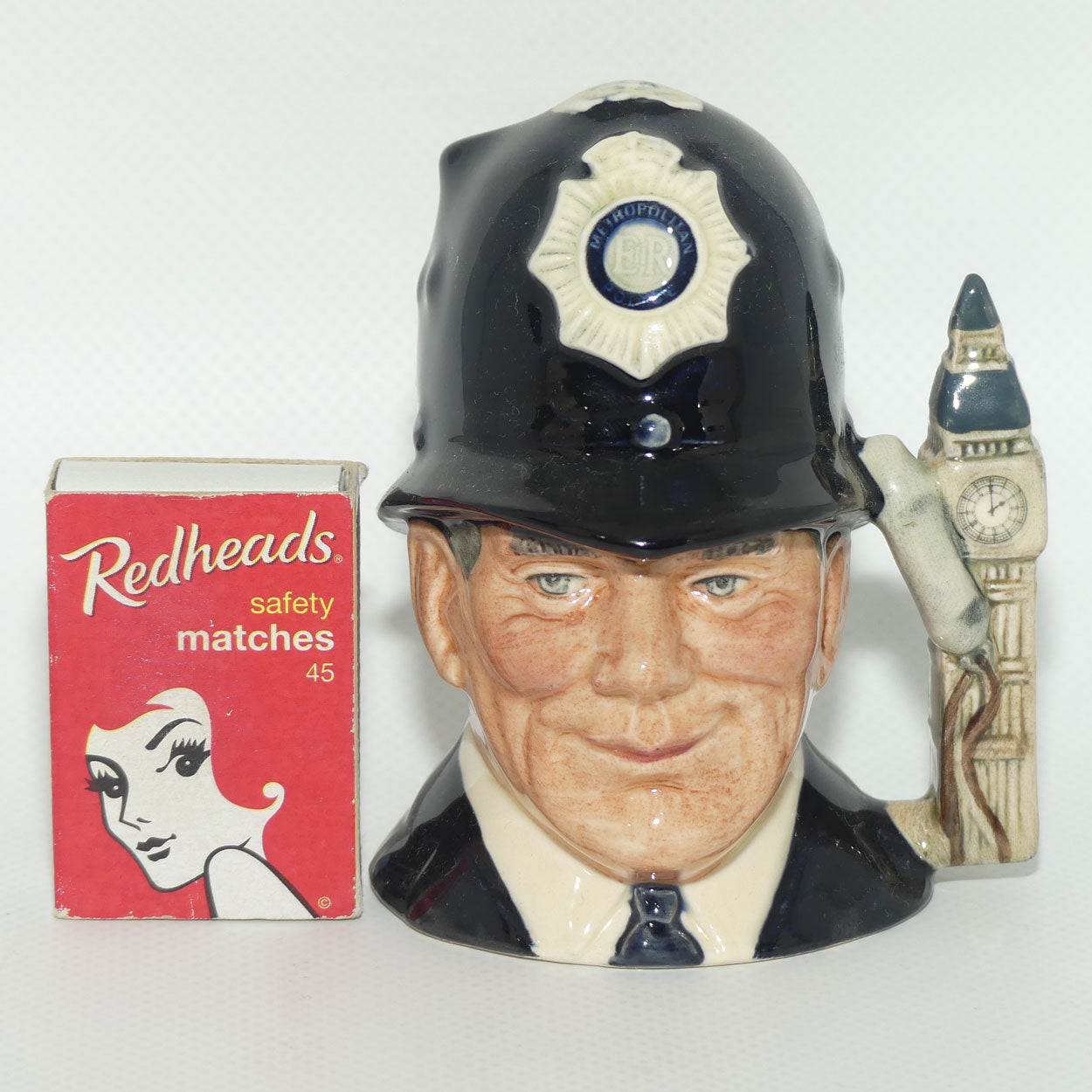 D6762 Royal Doulton small character jug London Bobby | Embossed Badge