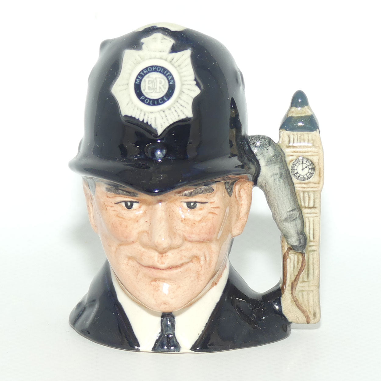 D6763 Royal Doulton miniature character jug London Bobby | Embossed Badge