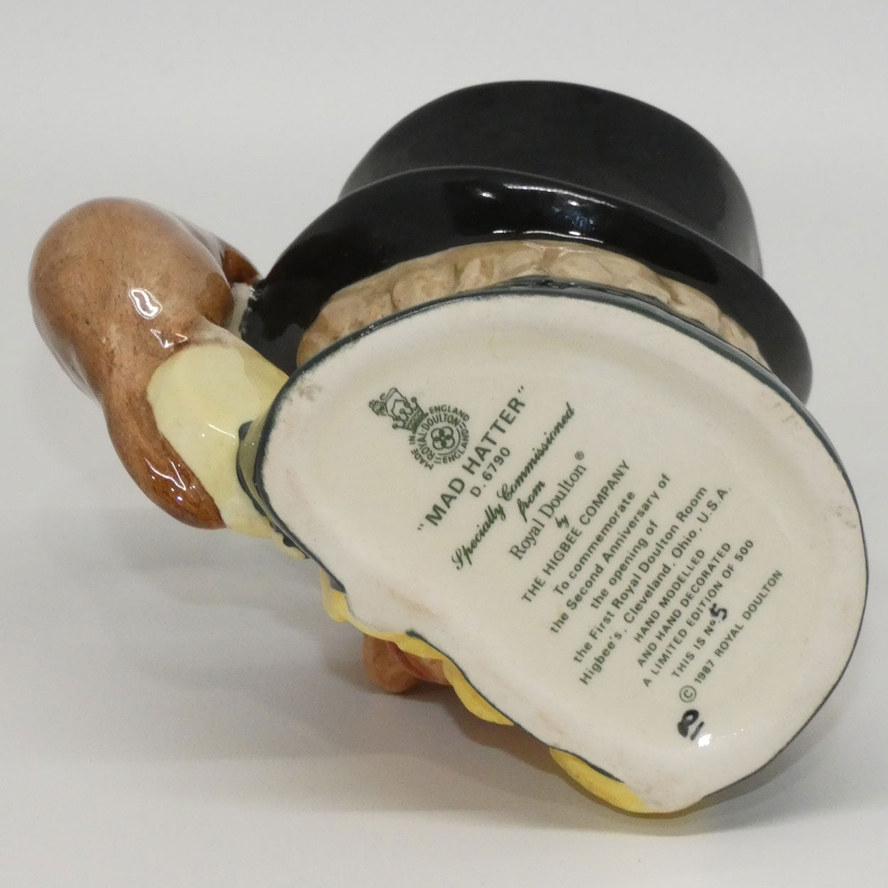 D6790 Royal Doulton small character jug Mad Hatter (Ltd Ed)