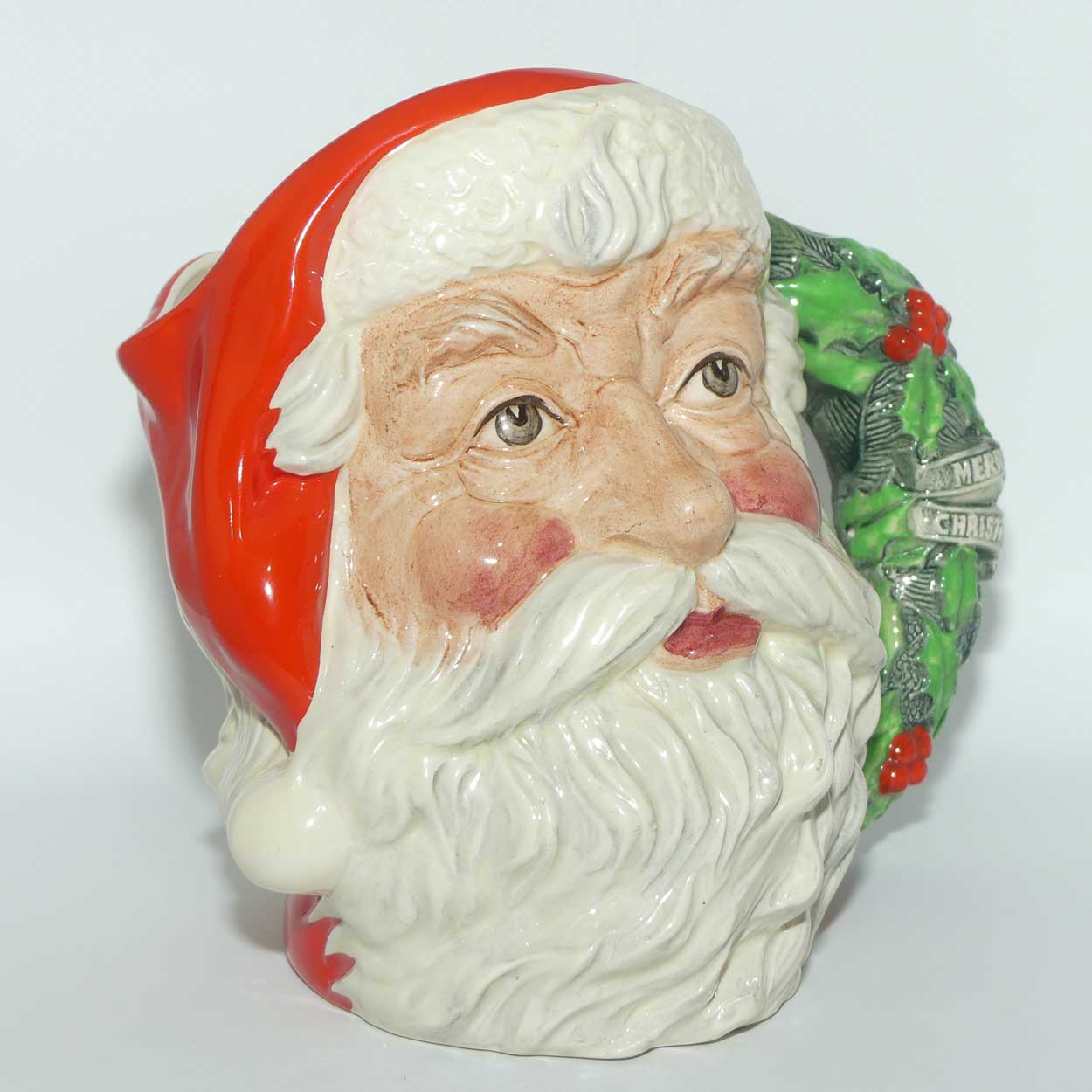D6794 Royal Doulton large character jug Santa Claus | Holly Wreath | #2