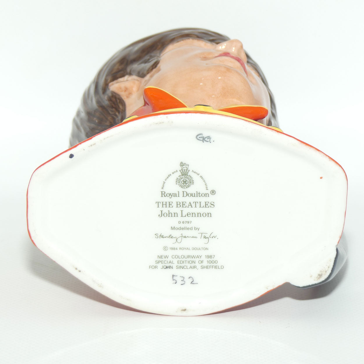 D6797 Royal Doulton mid size character jug John Lennon (Red Jacket)